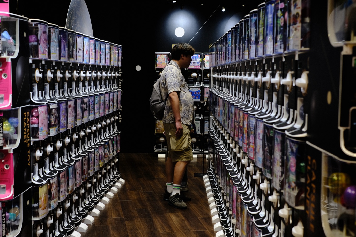 Endless aisles of capsule machines
